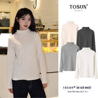  Áo giữ nhiệt nữ TOSUN chất vải tăm thỏ co giãn đàn hồi cao phong cách Hàn Quốc GN01 