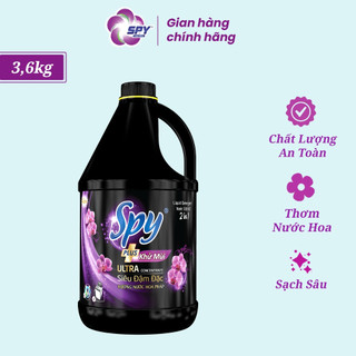  Nước Giặt Xả SPY Ultra Clean Plus Can 3.6kg – 2 Trong 1 Sạch Sâu Thơm Lâu Đậm Đặc Tiết Kiệm 