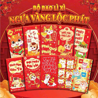 Combo 100 cái bao lì xì tết giáp thìn 2026