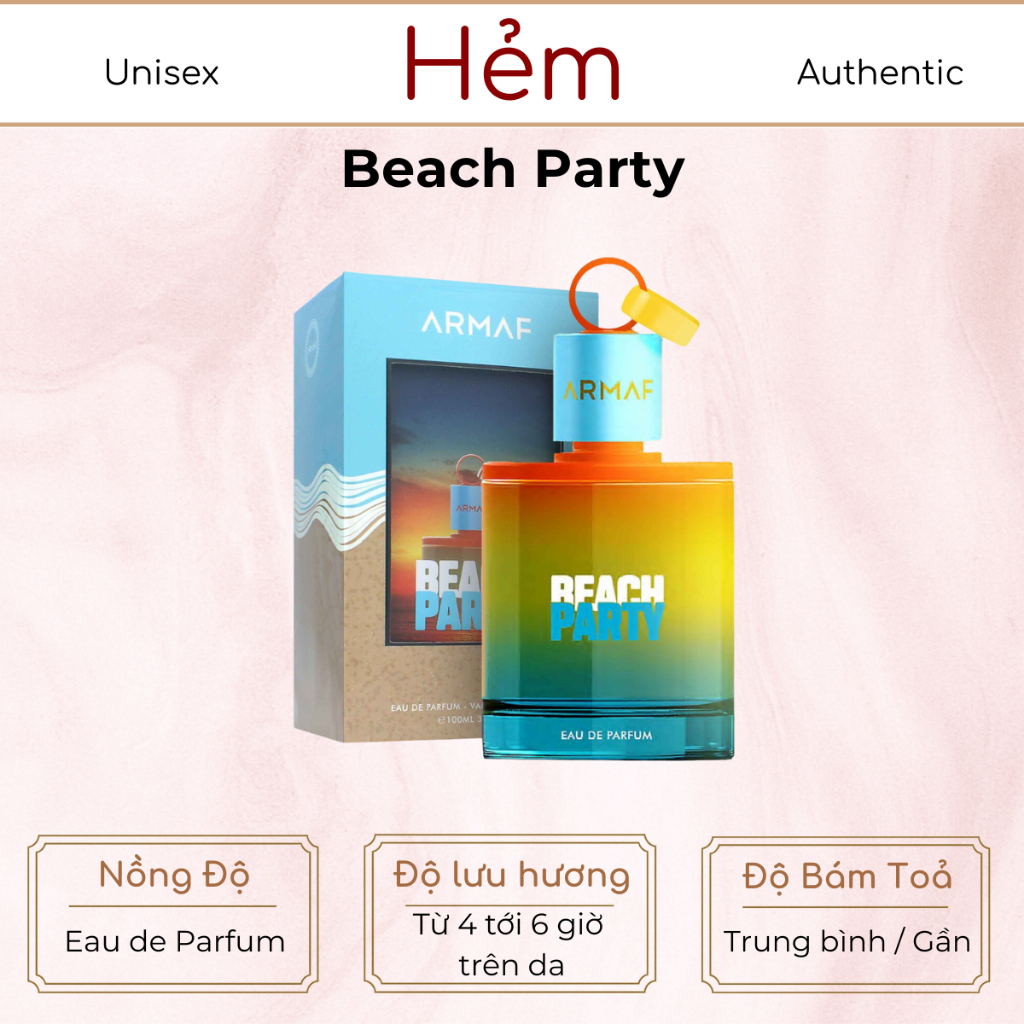 Fullseal 100ML | Armaf Beach Party EDP | Nước Hoa Unisex | Hẻm Perfume