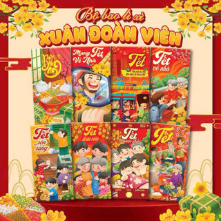 Combo 100 cái bao lì xì tết giáp thìn 2026