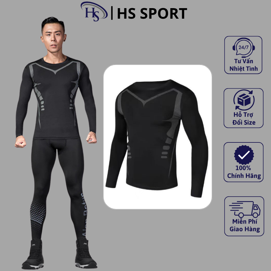 Áo Giữ Nhiệt Dài Tay Cao Cấp Pro ComBat , Áo Giữ Nhiệt Thể Thao Tập Gym Bóng Đá - HSSPORT.
