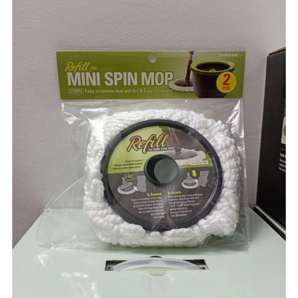 Sét 2 Bông lau nhà locknlock dùng để thay thế ETM498MIT