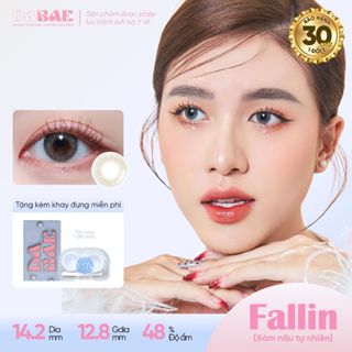  Lens cận DABAE mắt kính áp tròng màu xám nâu tự nhiên không viền 3 tháng DIA 14.2mm có độ 0-8 FALLIN 