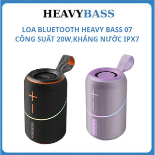 Loa bluetooth Heavy Bass 07 chính hãng, Công Suất 20W, loa cầm tay di động âm bass mạnh
