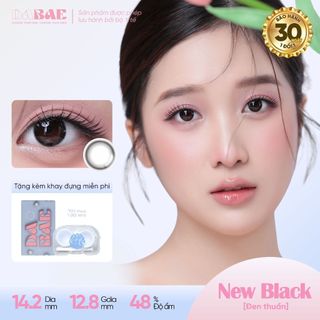  Kính áp tròng DABAE lens mắt màu đen thuần tự nhiên 3 tháng DIA 14.2mm có độ cận 0-8 NEW BLACK 