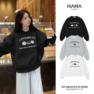  Áo Sweater Nam Nữ Form Rộng Nỉ Bông Cotton Unisex Áo Khoác Hoodie Basic Oversize Hàn Trung Trend Đông 2023 - BAGEL 