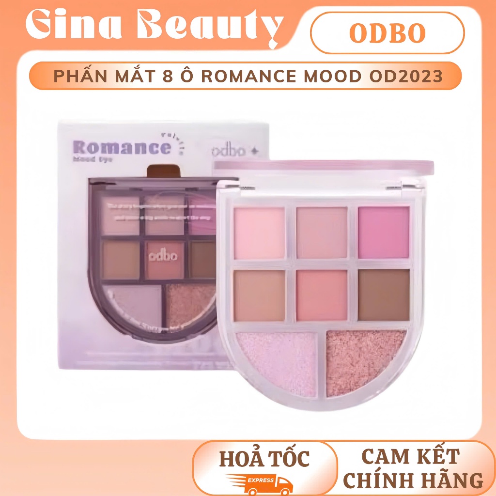 [ODBO] Bảng Phấn Mắt 8 Ô Odbo Romance Mood Eye Pallete OD2023 GINABEAUTY