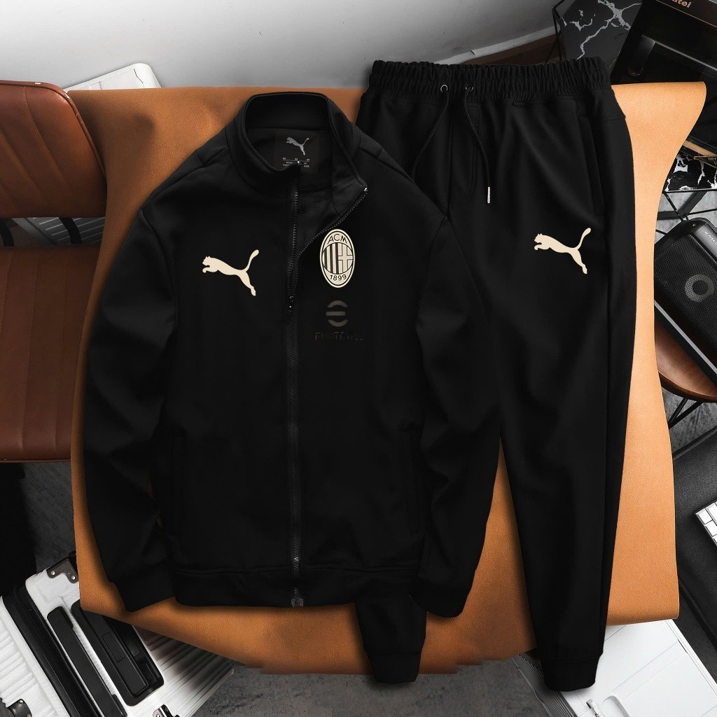 Bộ Quần Áo Gió Nam P.Ma  AC Milan  Thu Đông 2 lớp lót nhung kháng gió chống thấm cao cấp Bi Shop