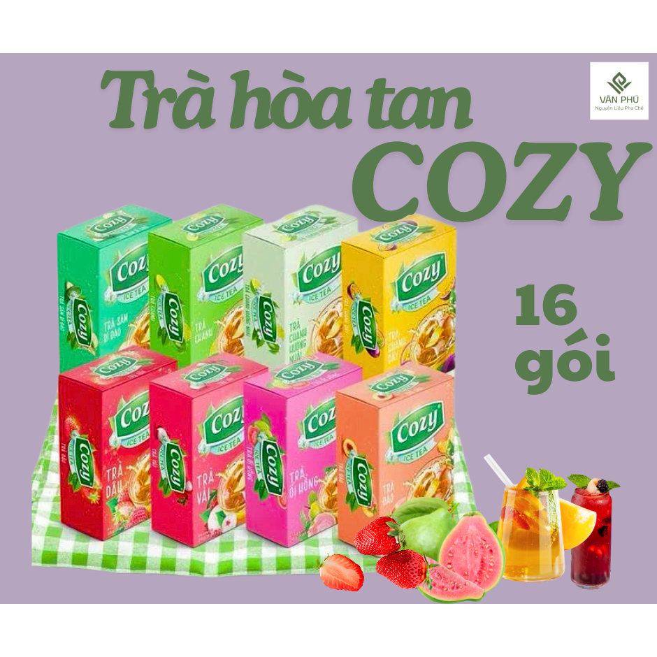 Trà Cozy Hoà Tan (240gr - 16 gói) Hương Vị Chua Ngọt, Giải Nhiệt Mùa Hè, Chiết Xuất Lá Trà Tươi
