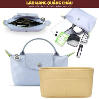   Size túi mini  Lót túi giữ form túi Long Champ vải nỉ da nhiều ngăn đựng đồ tiện dụng 