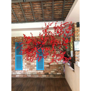 {Combo 5 } Cành Hoa Mai giả, Cành Hoa Anh Đào giả Giá Sỉ