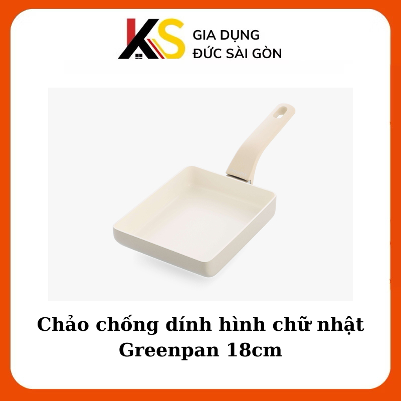 Chảo chống dính hình chữ nhật Greenpan Essence Collection 18cm