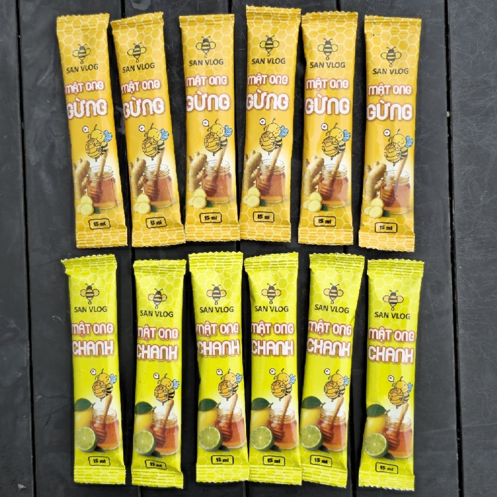 [mở hàng] Combo trải nghiệm 12 Stick Mật Ong Gừng và Mật Ong Chanh