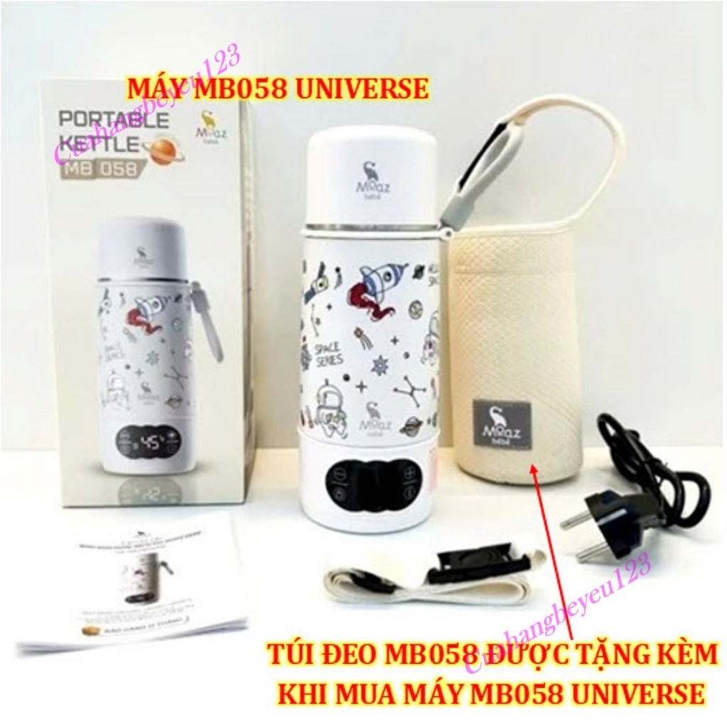 Bình đun nước & hâm nước pha sữa điện tử di động Moaz BéBé MB-058 Universe MB058 Plus - Cam kết giá 