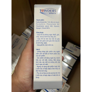 ( Mẫu mới) Xịt Towders (spray+)100ml và Towders Plus spray 100ml