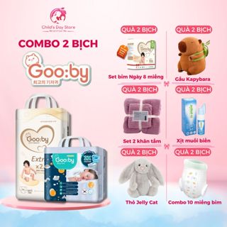   COMBO 2 BỊCH CHỌN QUÀ  Tã Bỉm Gooby Đủ Size Dán Quần Chống Hăm Thấm Hút Nhanh Khô Thoáng Tối Ưu 