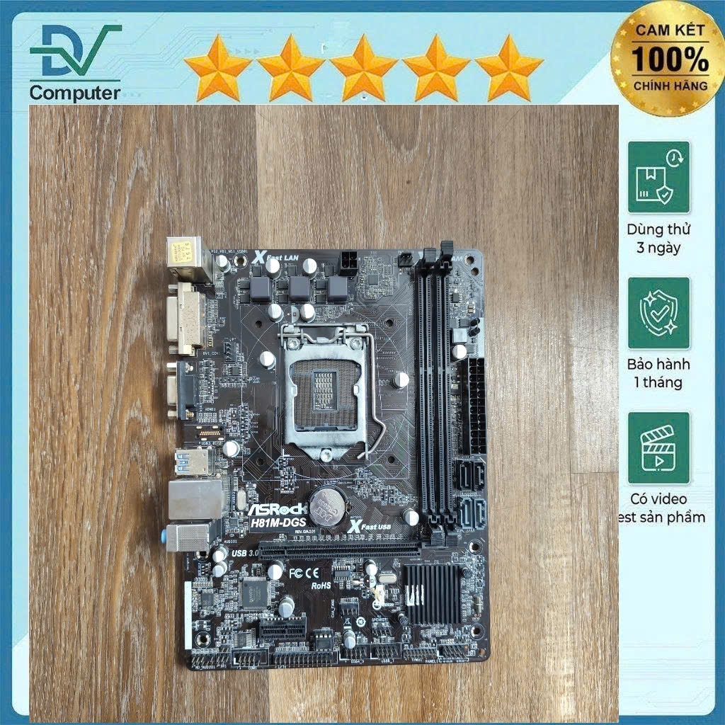 Main H81M-DGS – Build PC Học Tập, Làm Việc, Game Nhẹ Quá Mượt bh 1 tháng