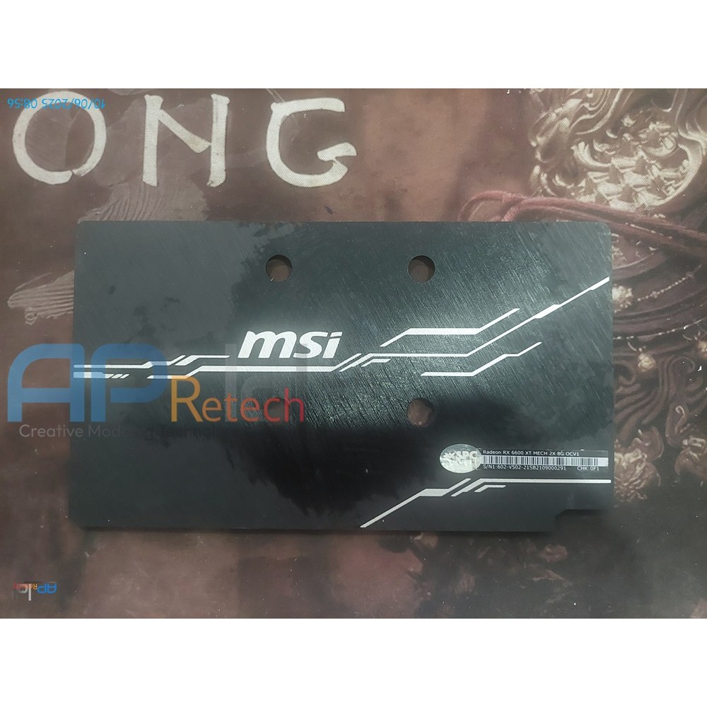 Ốp Lưng Card màn hình ( Backplace VGA) MSI GTX 1660 Super VENTUS XS OC