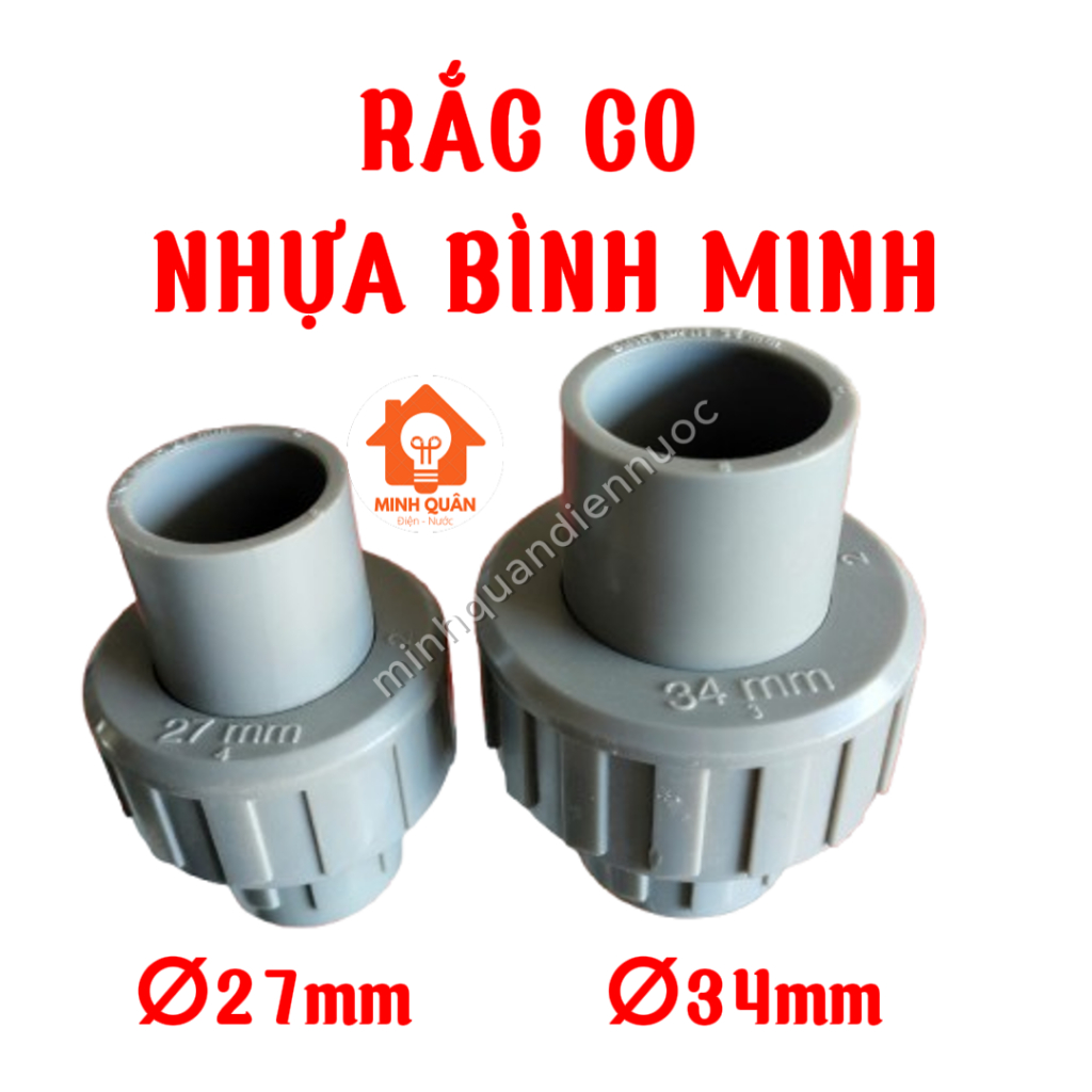 Rắc co nhựa, Khớp nối sống phi 27, 34mm BÌNH MINH