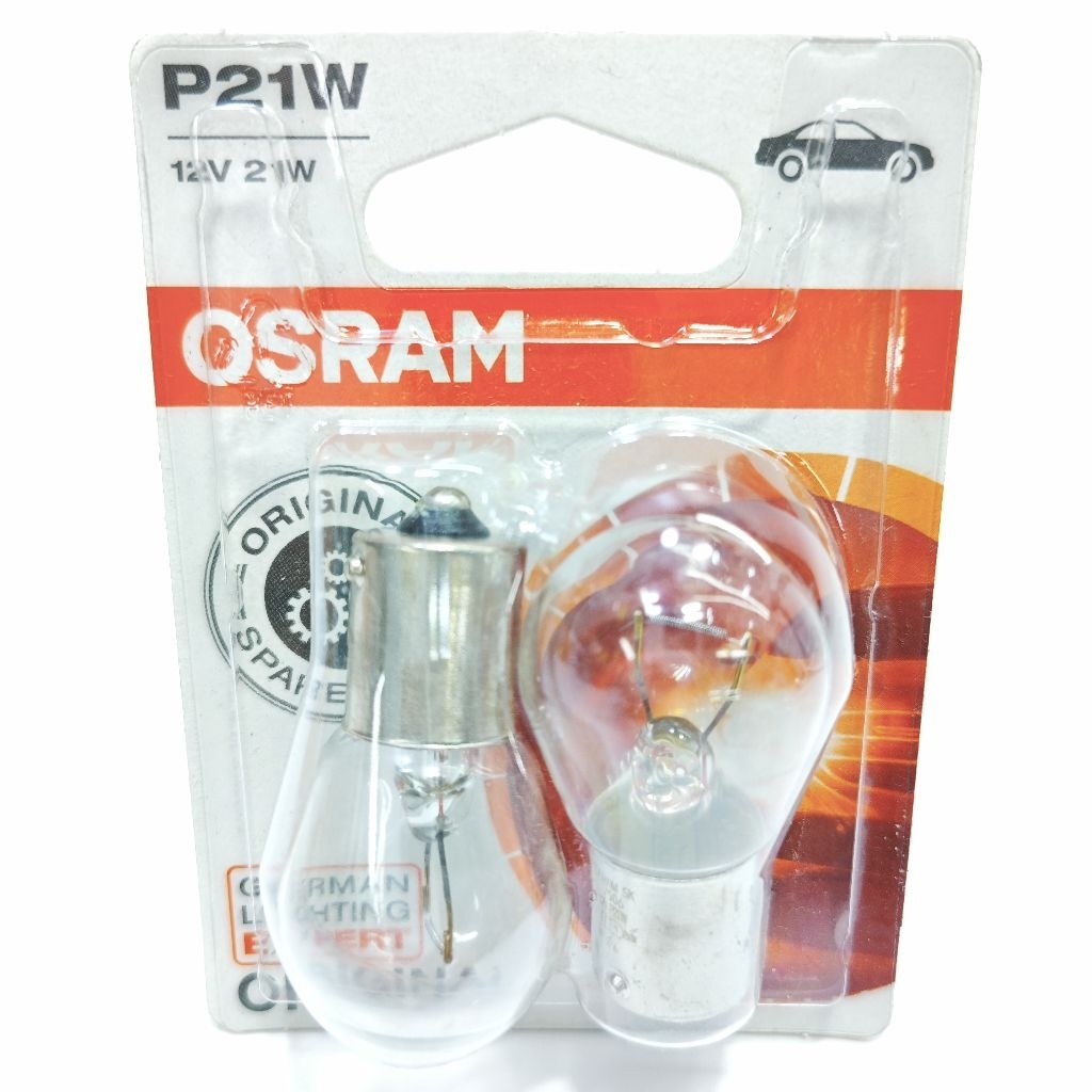 Bóng Đèn P21W OSRAM 12V 21W Đèn lùi, đèn phanh Ô Tô Chính Hãng (Chân BA15s)