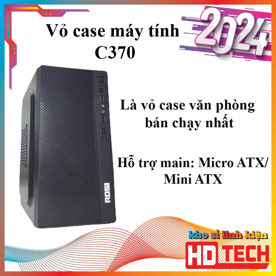 Vỏ case máy tính, vỏ thùng máy tính Rosi C370 giá rẻ (M-Atx/mini Atx)