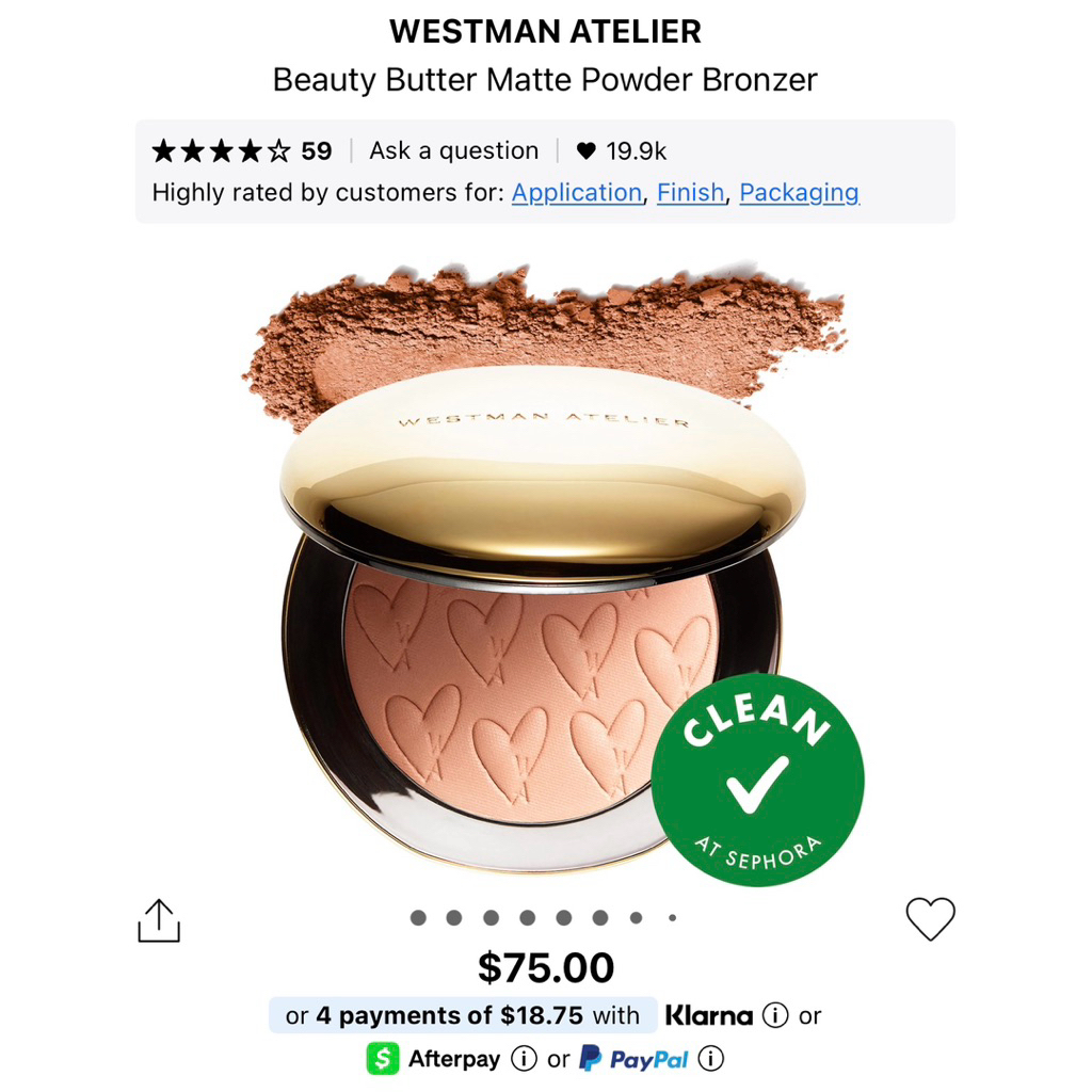 Tạo khối Westman Atelier Beauty Butter Matte Powder Bronzer