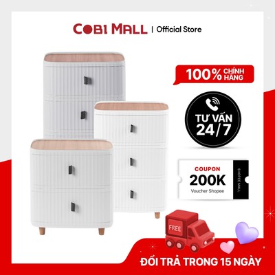 Tủ Ngăn Kéo Nhựa PDF Gỗ Nhiều Size 2/3/4 Tầng Cao Cấp, Chính Hãng Cobi home