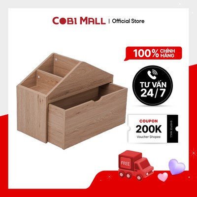 [MỚI] Tủ Đựng Đồ Nookie 700x300x513mm – Màu Gỗ Tự Nhiên – Cobi Home