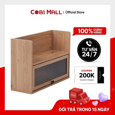 [MỚI] Kệ Mini Trang Trí Nookie UP 620x200x420mm – Màu Gỗ Tự Nhiên – Cobi Home