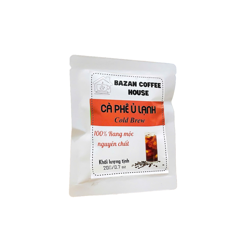 Cà phê Cold Brew 100% ARABICA Cầu Đất, Cafe túi lọc ủ lạnh, chua thanh, đắng nhẹ, thơm ngọt.
