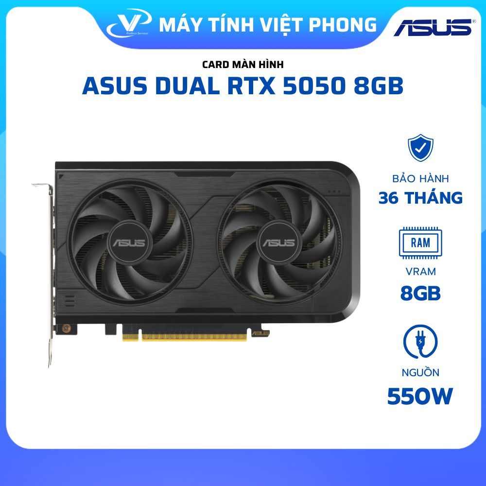 VGA CARD MÀN HÌNH ASUS DUAL RTX 5050 8GB (DUAL-RTX5050-O8G)