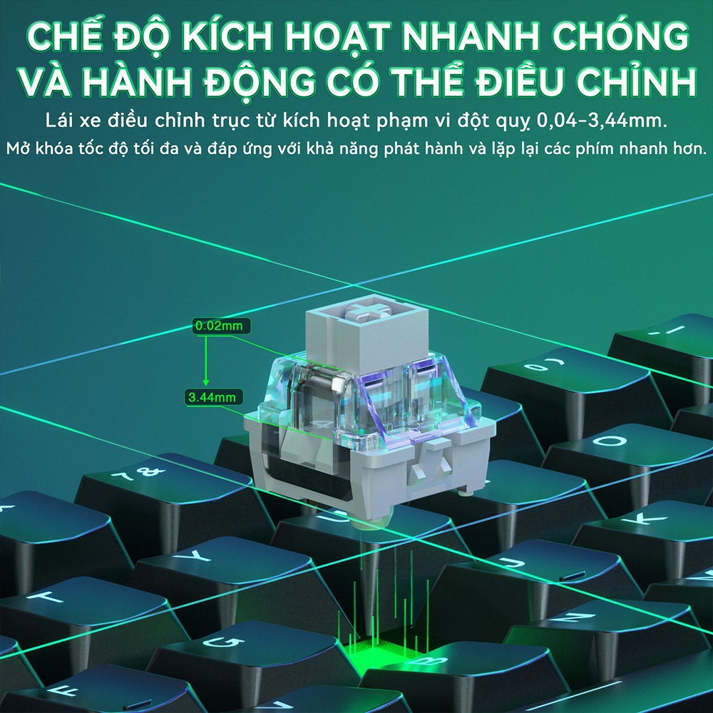 AULA WIN60HE Bàn phím từ RT Gaming Dây RGB Hot-swap 8kHz độ trễ thấp Bàn phím cơ học | BigBuy360 - bigbuy360.vn