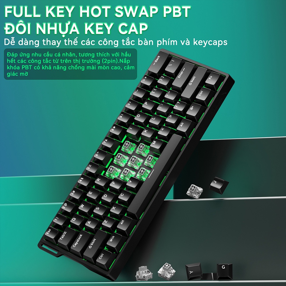 AULA WIN60HE Bàn phím từ RT Gaming Dây RGB Hot-swap 8kHz độ trễ thấp Bàn phím cơ học | BigBuy360 - bigbuy360.vn