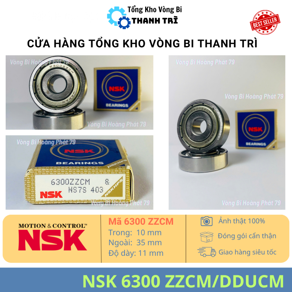 VÒNG BI NSK 6300,6301,6302,6303,6304,6305,6306 ZZ/DDUCM - Vòng Bi Hà Nội