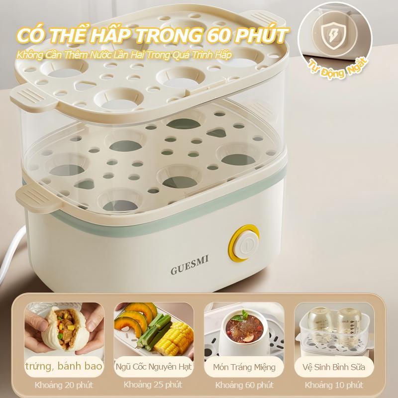 Nồi Hấp Điện, Máy Hấp Trứng MINI, Tự Động, Đa Năng, Tiện Dụng, Bảo Hành 12 Tháng