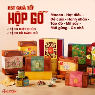  BST set quà Tết 2026 gỗ Sồi sang trọng hạt dinh dưỡng tốt cho sức khỏe - La'zen 