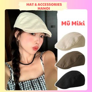 Mũ beret nam nữ ❤️ Nón miki phong cách Retro trơn , thêu Catalina mongolia thời trang cao cấp - HNBR26