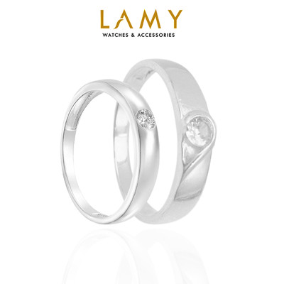 Nhẫn Cặp đôi LAMY Engagement Ring Silver 8238 & 8244 - Nhẫn bạc ta cao cấp