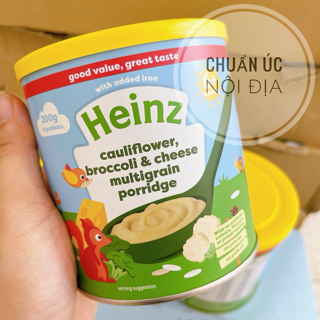 [Tem Phụ Bắc Nam] Bột ăn dặm Anh Heinz Vị Súp Lơ cho bé 6m+ 200g