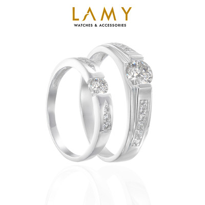 Nhẫn Cặp đôi LAMY Engagement Ring Silver 8241 & 8242 - Nhẫn bạc ta cao cấp