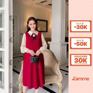  Váy bầu thu đông đầm bầu công sở Laurie Dress chất len co giãn phù hợp đi làm đi chơi thiết kế bởi L'AMME 