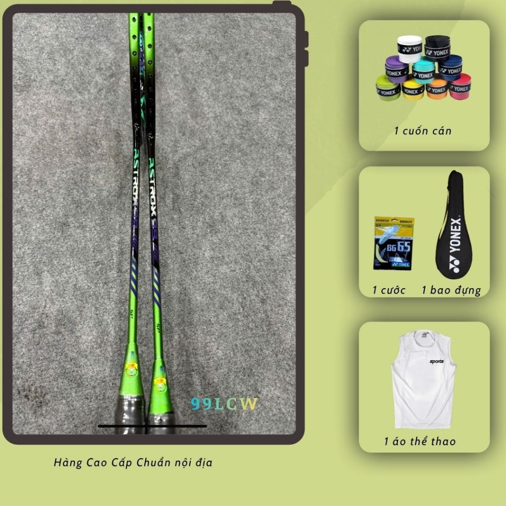 Vợt cầu lông 99 LCW Vợt cầu lông đặc biệt AX99 Green 4UG5
