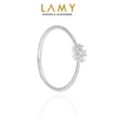 Nhẫn bạc LAMY Beaded Stone Floral Ring Silver 8375- Nhẫn bạc ta cao cấp