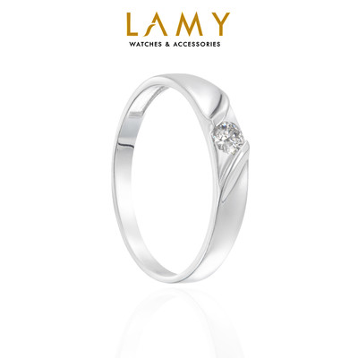 Nhẫn bạc nam nữ LAMY Gemstone-Studded Couple Ring Silver 8240 - Nhẫn bạc ta cao cấp