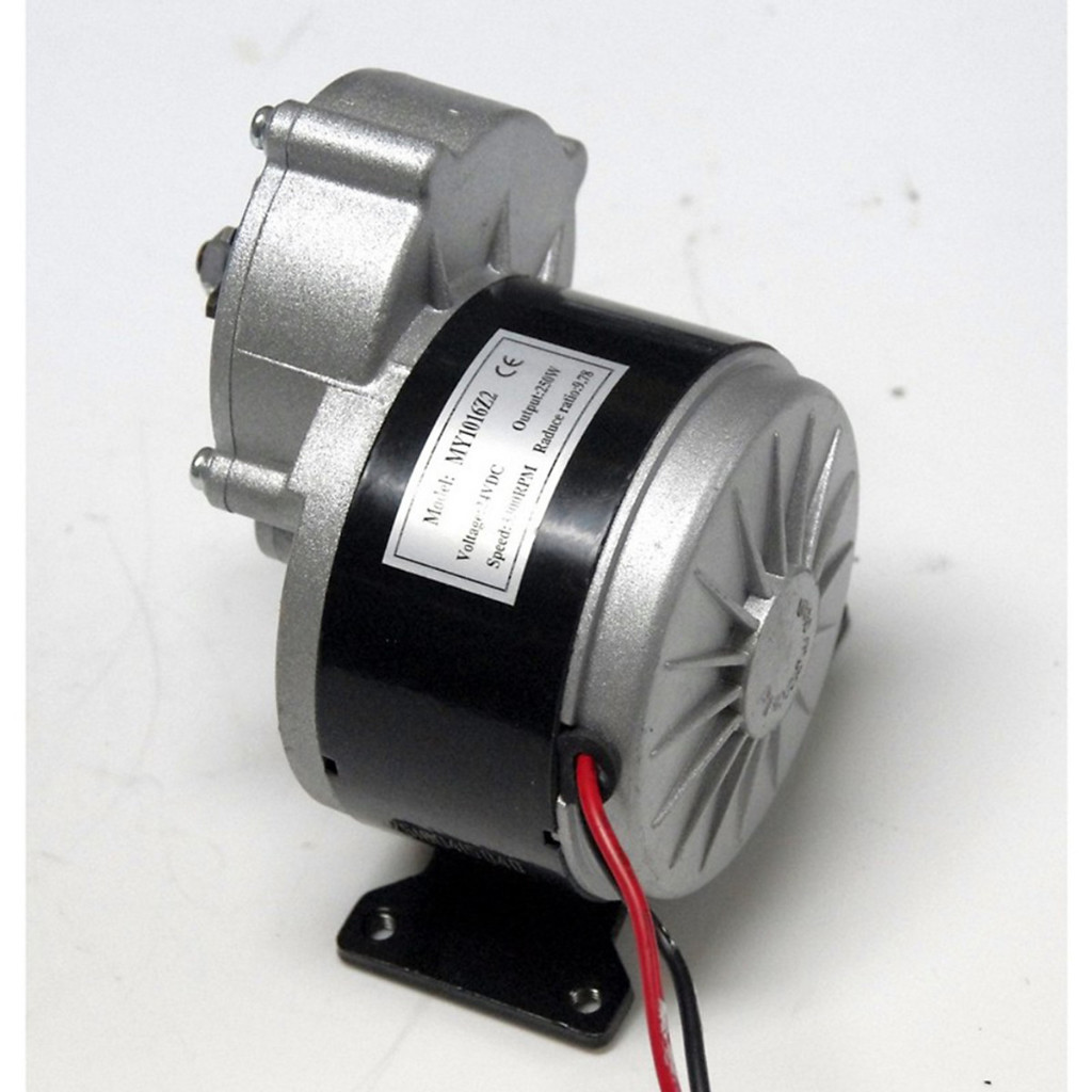 Motor - Động cơ giảm tốc 12V/24V 250W / 350W 1016Z dùng để chế xe đạp điện,xe máy điện, tời điện,