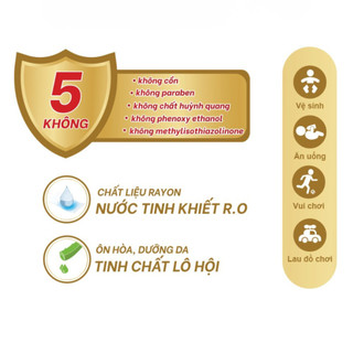 Combo 3 Gói Khăn Ướt Em Bé Nuna 30 Miếng Gói Nhỏ Tiện Lợi Bỏ Túi Không Cồn Paraben Chiết Xuất Lô Hội An Toàn Cho Bé