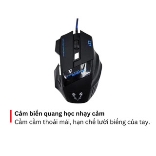[Top Value] Chuột gaming có dây GT68 TJ-8 cảm biến quang học độ chính xác cao, thiết kế chống trượt chơi game