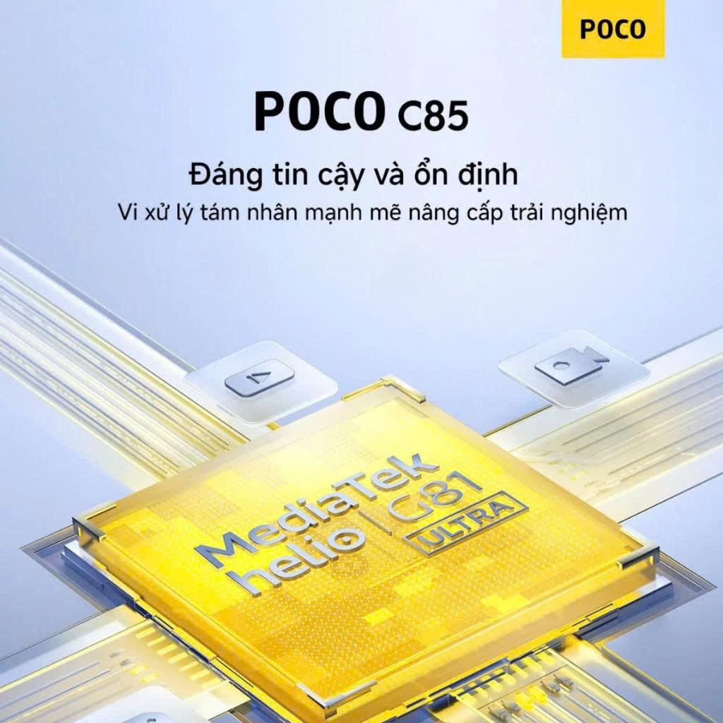 Điện thoại Xiaomi POCO C85 (6GB|128GB) | (8GB|256GB) | Pin khủng 6000mAh |  Sạc nhanh 33W- Hàng chính hãng - BH 12 tháng | BigBuy360 - bigbuy360.vn