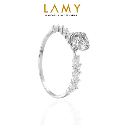 Nhẫn bạc LAMY Round And Marquise Tulip Ring Silver 8380- Nhẫn bạc ta cao cấp